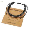 Morse Code Bracelet Accessories Fathers Day Bracelet Jewelry for Anniversary Birthday Gifts. 