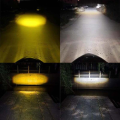 1 【Footprint】 Universal Dual Color Headlight Bulbs P15D-25-1 H6 PX15D LED T19 Motorcycle Hight-Yellow/Low-White(3000K/6000K) Plug&Play. 