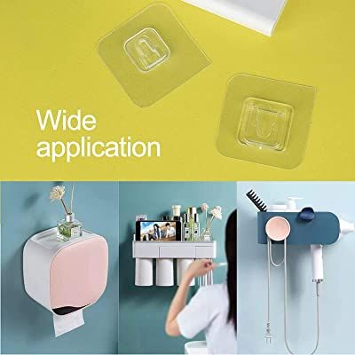 Techmanistan%201%20Pair%20-%20Self%20Adhesive%20Double%20Layer%20Wall%20Hooks,%20No%20Drill%20No%20Nail%20Double%20Sided%20Adhesive%20Wall%20Hooks%20-%20Image%203
