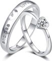 Lovers 2 ring Couples Rings/Couple Heart Rings for Lovers For Women Men. 