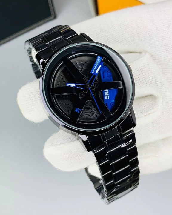“Premium Hybrid Men’s Wristwatch – Rotating Rim Dial, Multi-Function ...