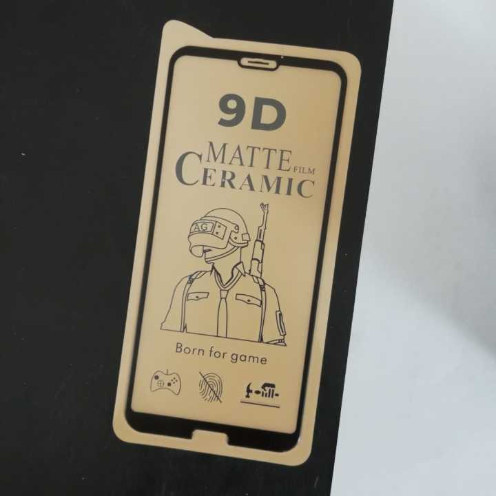 Huawei Y7 Prime - Ceramic Matte Glass Protector - for PUBG & other Gaming - Unbreakable Foldable - Antishock Hybrid Glass - 9D/11D/21D - Nano Fiber Glass - 0500