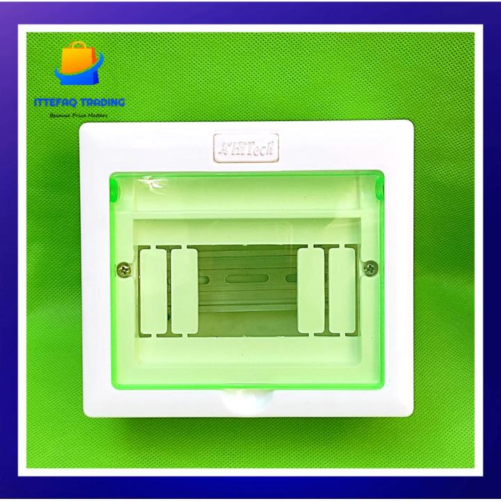 Electrical Distribution Box 6 Ways Circuit Breaker Box Wall Mounted Open Box- High Quality Pure ABS Plastic
