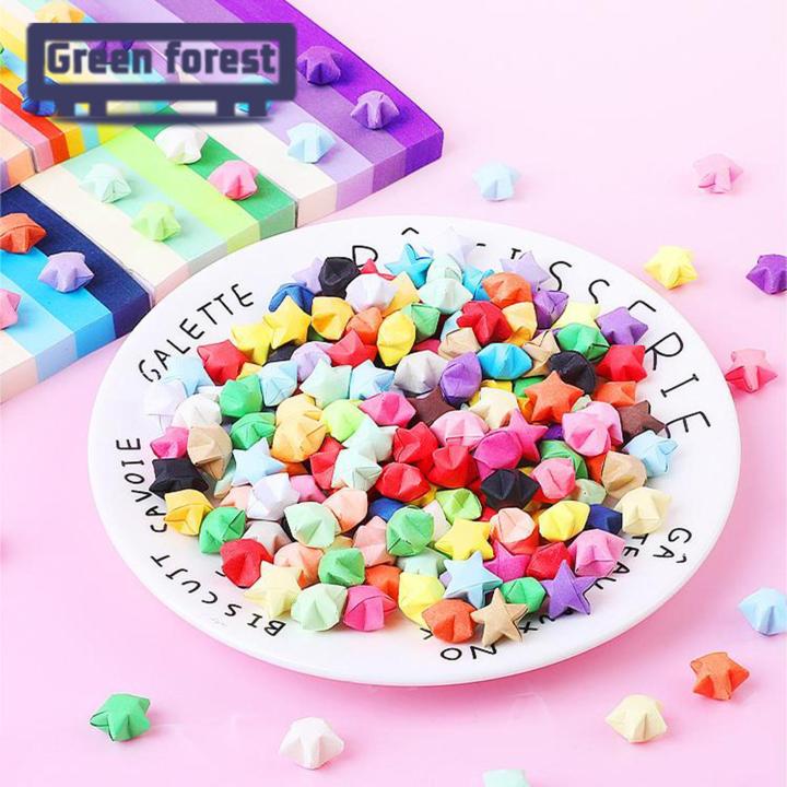 Shiny Star Decorations 100pcs Colorful Diy Origami Paper Stars Kit Handmade Lucky Star Crafts Gift for Friends Family Origami Star Kit