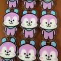 Kpop Idol BTS BT21 jhope design inside Mang acrylic phone holder griptok phone grip telescopic support. 