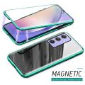 For Samsung Galaxy A54 5G Magnetic Case 360 Front+Back double-sided 9H Tempered Glass Case For Samsung Galaxy A54 5G Camera Lens Protective Metal Bumper Case. 