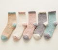 1Pairs Ladies Women Winter Warm Thick Soft Fluffy Bed Socks Lounge Slipper Coral Velvet Fleece Socks Mid Tube Floor Sleep Sock. 