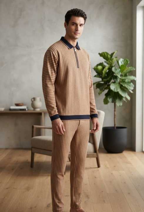 Emporio%20Armani%20Mens%20Premium%20Pinstripe%20Polo%20Tracksuit%20-%20Beige%20With%20Navy%20Stripes%20-%20Scuba%20Knit%20Co-ord%20Set%20-%20Half%20Zip%20Shirt%20+Trouser%20-%20Slim%20Fit%20-%20Image%206