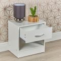 1 Drawer Compact Wooden Bedroom Bedside Cabinet Furniture Nightstand Side Table Customized. 