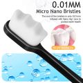 Ultra Fine Soft Toothbrush Nano Bristle Adult Tooth Brush Teeth Deep Cleaning Dental Oral Care Antibacterial Gum Health Hygiene Super Micro Toothbrushes For Sensitive Gums Fiber Thin Hair Whitening Superfine Thick Wave Bristled Cleansing Handle. 