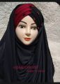 Ready To Wear Hijab With Pearls/Double Colour Layer Combination for Women & Girls. 