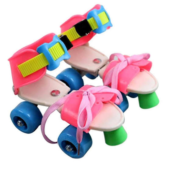 Adjustable Size Children Roller Skates Double Row 4 Wheels Skating Shoes