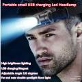 Ubeator - Outdoor Waterproof XPE-COB Wick Led Headlamp USB Rechargeable Adjustable 180 Degree Double Light High Brightness Lighting. 