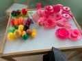 Kitchen Cooking Set Girls Boys Fruit Vegetable Tea Playset Toy for Kids Early Age Development Educational Pretend Play Food Assortment Set - Multicolor. 