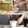 Electric Milk Frother, Handheld Foam Maker, Coffee Mixer with Stainless Steel Whisk, Hand Foamer Blender. 