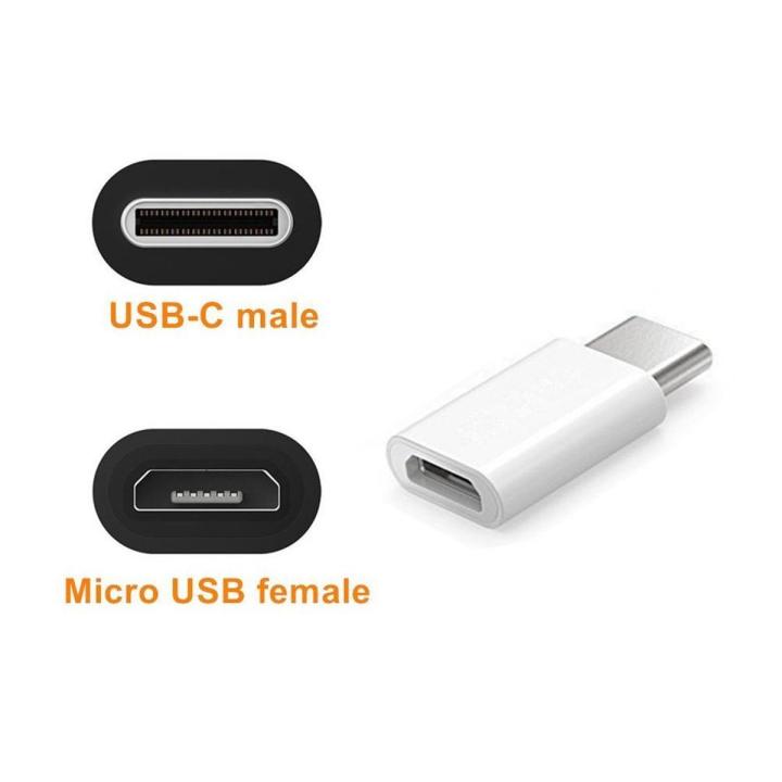 USB Micro To Type C Connector Adapter For Android - White