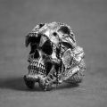 Retro Punk Skeleton Skull Rings For Men Women Gothic Halloween Accessories Gifts Personality Male Biker Rock Rap Ring Jewelry. 