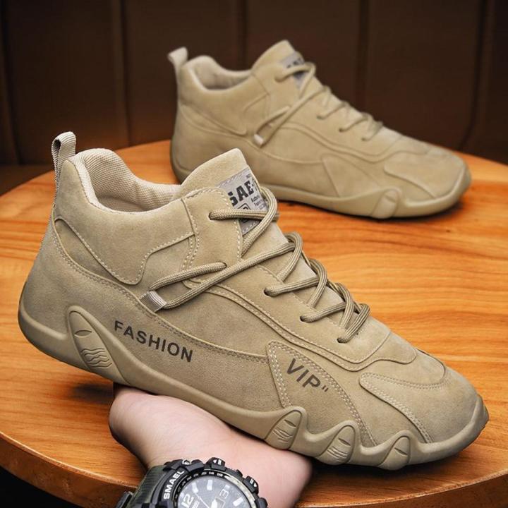 New Leather Men's Shoes Korean Leisure Labor Shoes Chef Kitchen Work Shoes