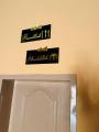 Set of 2 - Start with Bismillah End with Alhamdulillah Golden Acrylic Wooden Islamic Wall Art Islamic Calligraphy  Wall Decor, Wall Decoration Items, Wallpaper for Room, Wall Decoration Items For Bed Room,. 