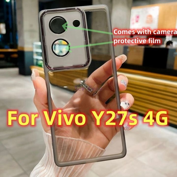 Colorful Casing For Vivo Y27s Y 27S VivoY27s 4G 2023 Y17S Shockproof Silicone Phone Case Comes with camera protective film Back Cover