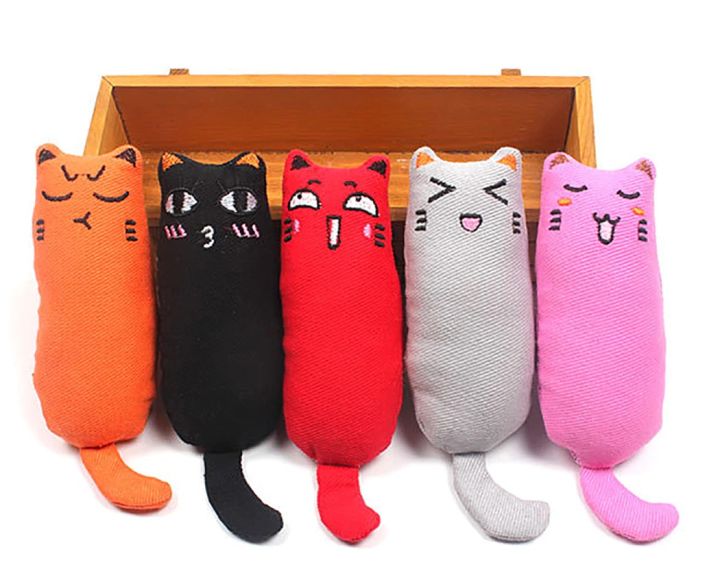 Cat Grinding Catnip Toys Pillow Funny Interactive Plush Cat Toy Pet Kitten Chewing Toy Claws Thumb Bite Cat Mint For Cats Teeth Toys - PS416 - PS-TO
