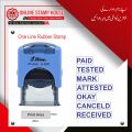 Mini Shiny S-841 Self-inking Rubber Stamp Printer with Custom one line signature. 