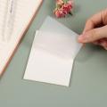 Transparent Sticky Notes Transparent Clear Notepad Sticky Note Set 50Sheets Waterproof Memo Pad Stationery. 