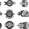 Racing Car Wheel Logo Pack of 10. 