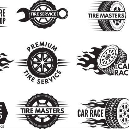 Racing Car Wheel Logo Pack of 10