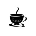 WallsArtstore Relax Coffee Cup SIlhouette Wall Sticker Decal For Cafe Coffee Shop And Kitchen Wall Art Decoration. 