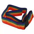 【Footprint】 Travel Luggage Strap Adjustable Luggage Strap With Safety 3 Digits Password Number Lock Rainbow Color Belt Strap Lock. 