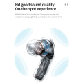 2024 Transparent series TWS Bluetooth earbuds Large screen digital breathing light listening to music. 