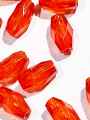 Red Cylinder Cut Acrylic Plastic Beads for DIY Crafts - Pack of 130 Pcs / 15gms - Ideal for DIY Jewelry Making, Jewelry, and Dress Accessories.. 