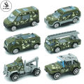 Alloy Military Army 6 Pcs Metal Body Die-Cast Vehicles Playset For Kids 1:64 - Each Size Approx. 3 Inches - High Quality Alloy Military Army Die Cast Car Set - Pack of 6 Military Army Racing Car Vehicle Model Kids Toy Trucks. 