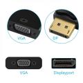 Rankie DisplayPort (DP) to VGA Adapter, 1080P Full HD Coverter, Black. 