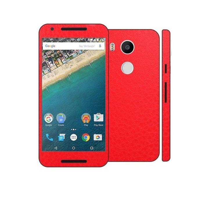 Textured Mobile Skin For  Nexus 5X - Red