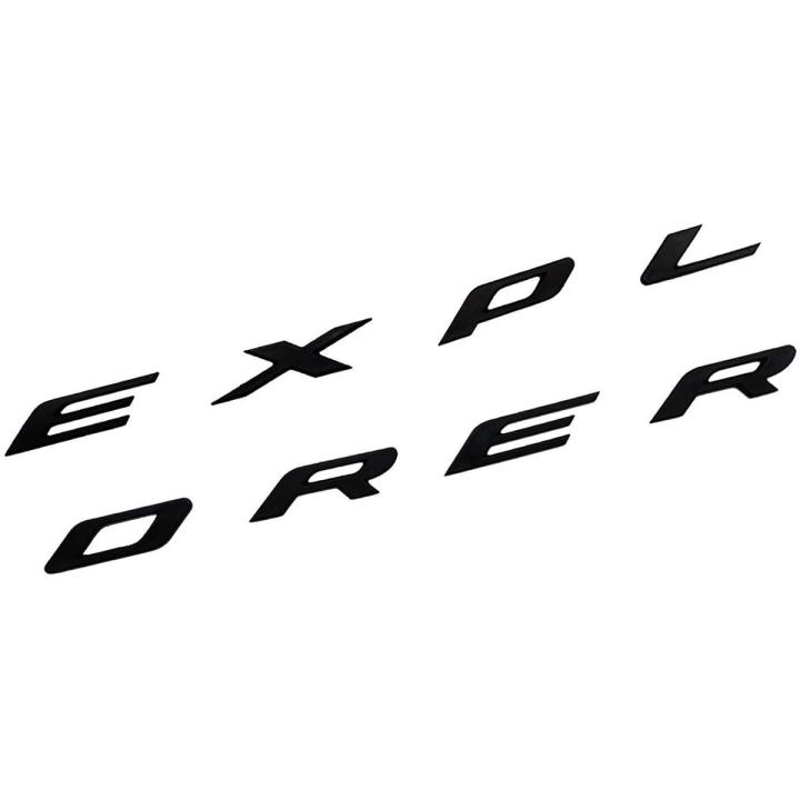 Letters ABS Front Hood Emblem Explorer Sport Hood Letters Stickers for Ford Explorer 2011-2020( Matte Black)