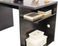 Computer Desk with Shelves, Home Office Desk Writing Workstation for Large Monitor Stand, Gamer Table Wood Desk, Gaming Computer Desk (Black and White). 