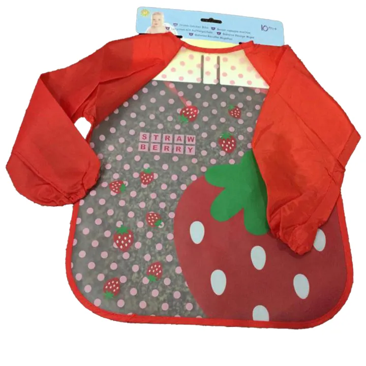 Full Sleeve Bibs Kids Eating Breastplate Children Apron Long Sleeve Feeding Bibs Baby Cloth Stuff Daraz.pk