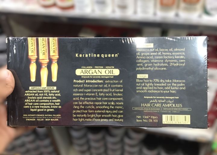 Keratine%20Queen%20Collagen%20Protein%20Keratin%20Ampoule%2010%20Pcs%20(13ml%20Each)%20%E2%80%93%20Argan%20Oil,%20Vitamin%20B3,%20B5%20&%20B6%20Infused%20Intensive%20Hair%20Care%20Treatment%20for%20Severely%20Damaged,%20Dry,%20Weak%20&%20Frizzy%20Hair%20%E2%80%93%20Nourishing,%20Repairing%20&%20Strengthening%20Formula%20-%20Image%202
