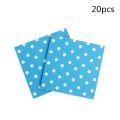 LIGHT BLUE POLKA DOT NAPKINS PACK OF 20 PARTY NAPKINS. 