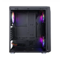 Boost Tiger Pro Gaming PC Case - High-Performance ATX Tower with RGB Lighting and Enhanced Cooling System with 3 Fans. 
