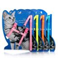 Cat Harness & Long Leash - Multi color - Random Colour. 