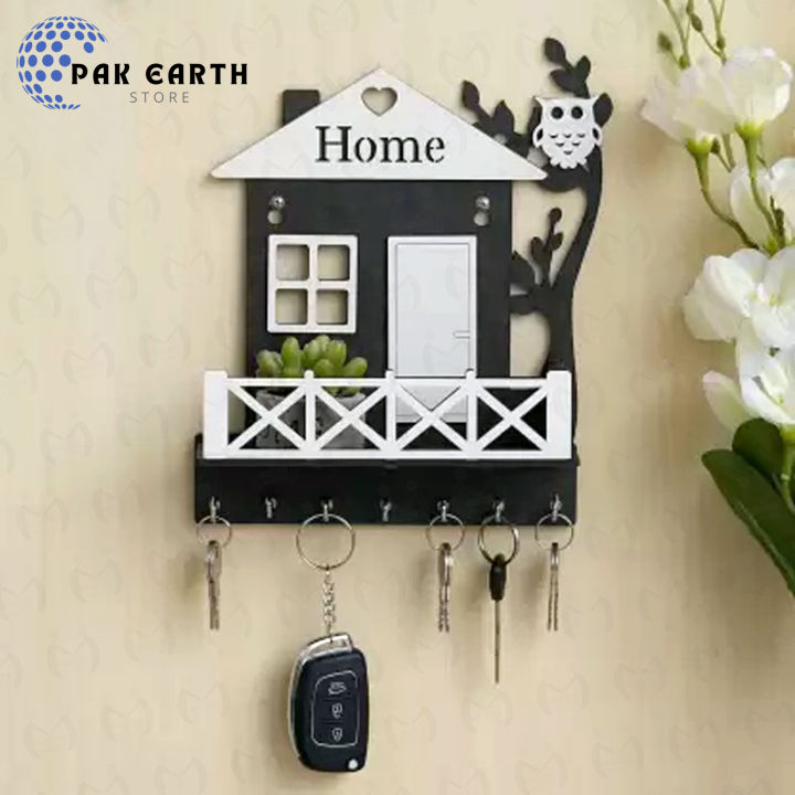 Pak Earth Store Wooden Key Holder I Key Holder Wall I Mobile Charging Holder for wall I Key Holder Wall Hanger I Key Holder Wall Hanging I Key Holders I Home Design Key Holder I Home decoration Items I Decoration Pieces