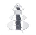 Silver Cupcake stand 3steps. 