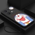 Redmi Note 13 Pro+ Plus 5G Redmi Note13 Pro 4G Lucky Cat Doraemon Casing Matte Liquid Silicon Back TPU Soft Case Cover. 