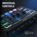 FIFINE Gaming Audio Mixer,Streaming 4-Channel RGB Mixer with XLR Microphone Interface,for Game Voice,Podcast,AmpliGame SC3. 