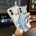 chenyyka For OPPO Reno2 F Case Plating Side Edge Square New Design Cartoon Cute Shark Phone Cases Pattern Silicone Casing Full Back Cover Camera Protect Shockproof Softcase. 