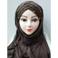Cotton Turkish Ready To Wear Hijab with Pearl for girls | Hijab for womens | hijab for girls stylish | Soft & Comfortable Fabric-Multicolors-Adjustable Size | Scarf for girls | Scarf for womens. 