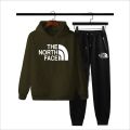 THE NORTH FACE Printed Tracksuit For Mens - Soft & Comfortable Fleece Fabric Hoodies For Men Kangaroo Hooded & Trouser Printed Tracksuit. 